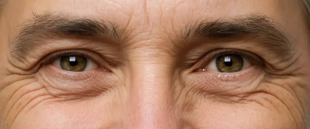 Eye wrinkles close-up