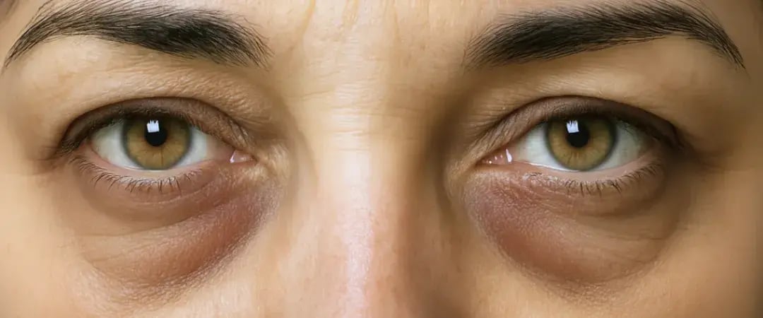 Dark circles close-up