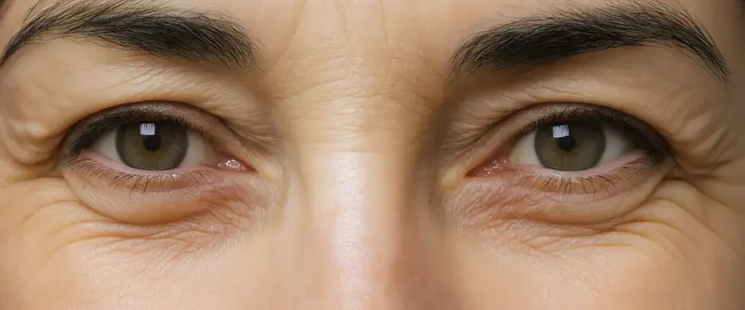 Eye wrinkles close-up